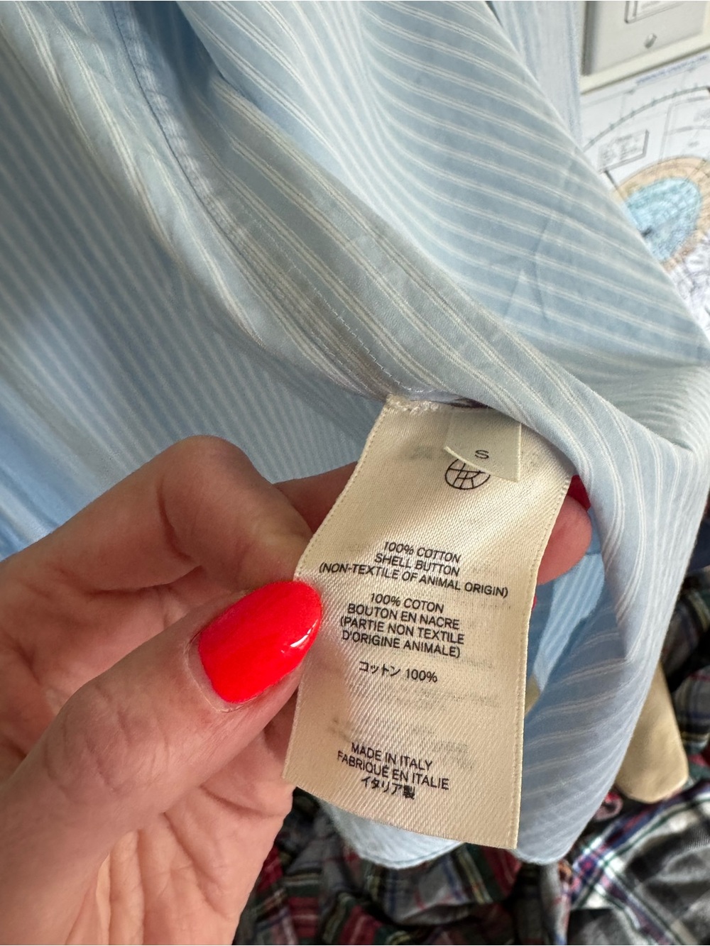The Row Light Blue Striped Button-Down Shirt - Picture 4 of 5